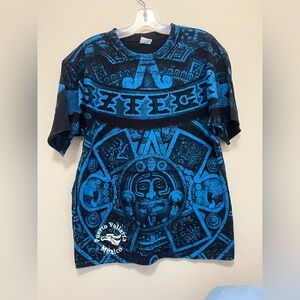 Vintage Aztec AOP T shirt Large